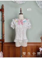 Twin Bears Macaron Blouse(2nd Pre-Order/3 Colours/Full Payment Without Shipping)